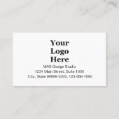 Business Logo zwart en wit verwijzen naar een vrie Aanbevelingskaartje (Achterkant)