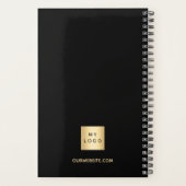 Business logo zwart goud elegant monogram 2026 planner (Achterkant)