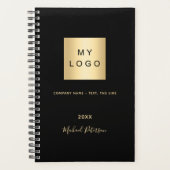 Business logo zwart goud elegant monogram 2026 planner (Voorkant)