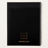 Business logo zwart goud elegant monogram 2026 planner (Achterkant)