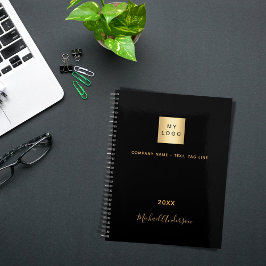 Business logo zwart gouden naam elegant 2025 planner