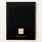 Business logo zwart gouden naam elegant 2025 planner (Achterkant)