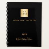 Business logo zwart gouden naam elegant 2025 planner (Voorkant)