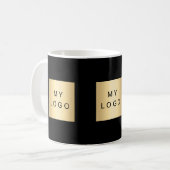 Business logo zwart koffiemok (Voorkant links)
