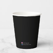 Business Logo zwart promotionele bedrijf 8oz Papieren Bekers (Achterkant)