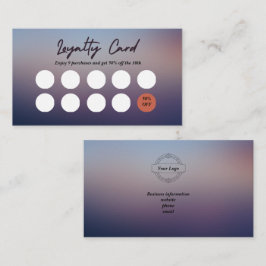 Business Loyalty Kaart. Bewerk het percentage en t Visitekaartje