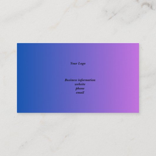 Business Loyalty Kaart. De tekst bewerken Visitekaartje (Achterkant)