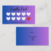 Business Loyalty Kaart. De tekst bewerken Visitekaartje (Voorkant / Achterkant)