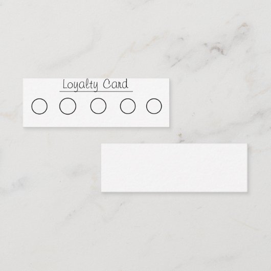 Business Loyalty Kaart Mini Visitekaartje (Voorkant / Achterkant)