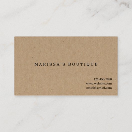 Business Loyalty Kaart / Reward Punch Kaart - Kraf Visitekaartje (Achterkant)