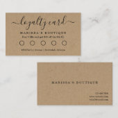 Business Loyalty Kaart / Reward Punch Kaart - Kraf Visitekaartje (Voorkant / Achterkant)