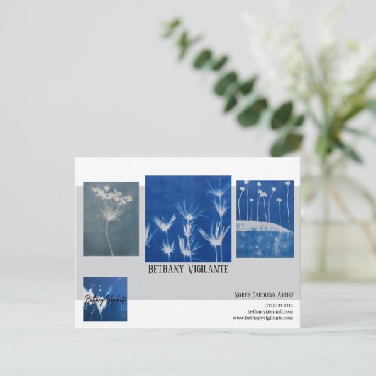 Business Mailer for Artists Briefkaart (Staand voorkant)