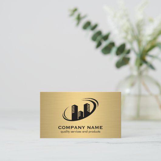 Business | makelaar in onroerend goed visitekaartje (Staand voorkant)