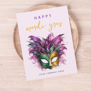 Business Mardi Gras Masquerade Briefkaart
