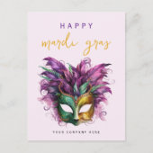 Business Mardi Gras Masquerade Briefkaart (Voorkant)