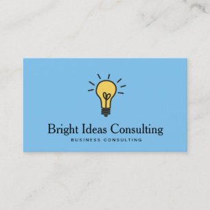 Business Marketing Consultant Light Bulb Logo Visitekaartje