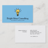 Business Marketing Consultant Light Bulb Logo Visitekaartje (Voorkant / Achterkant)