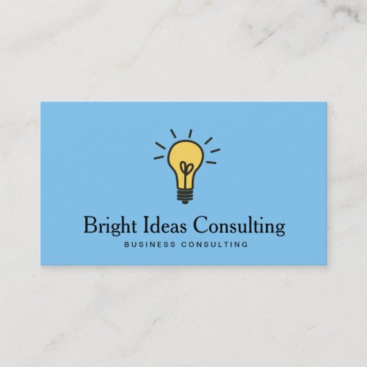 Business Marketing Consultant Light Bulb Logo Visitekaartje (Voorkant)