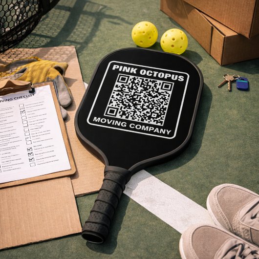 Business Marketing QR Code Pickleball Paddle