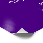 Business Merk Paars Glossy Poster (Hoek)
