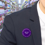 Business Merk Paars Round Button<br><div class="desc">De ronde vormknoop die u kunt aanpassen om uw bedrijfsnaam en logo te zetten. U kunt deze knoop als uniform toebehoren van uw personeel gebruiken. U kunt het ook gebruiken als verpakkingsaccessoire. U kunt het in uw marketing materialen ook opnemen om uw zaken te adverteren of uw merknaam aan uw...</div>