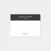 Business minimalistisch modern wit post-it® notes (Voorkant)