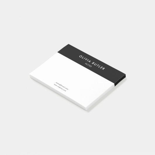 Business minimalistisch modern wit post-it® notes (Schuin)