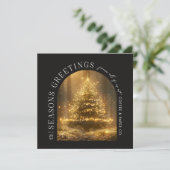 Business Modern Arch Foto Kerstvakantie Kaart (Staand voorkant)