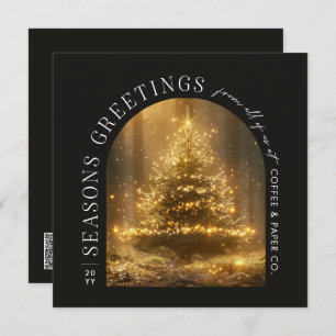 Business Modern Arch Foto Kerstvakantie Kaart