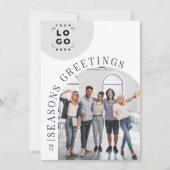 Business Modern Arch Foto Kerstvakantie Kaart (Voorkant)