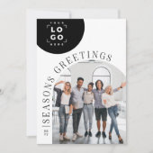 Business Modern Arch Foto Kerstvakantie Kaart (Voorkant)