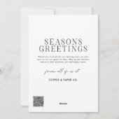 Business Modern Arch Foto Kerstvakantie Kaart (Achterkant)