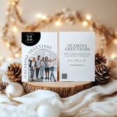 Business Modern Arch Foto Kerstvakantie Kaart