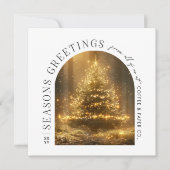 Business Modern Arch Foto Kerstvakantie Kaart (Voorkant)