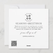 Business Modern Arch Foto Kerstvakantie Kaart (Achterkant)