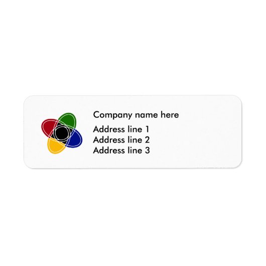 Business Modern Logo Adres Sjabloon Labels (Voorkant)