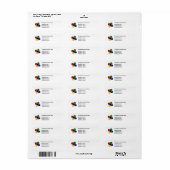 Business Modern Logo Adres Sjabloon Labels (Full Sheet)