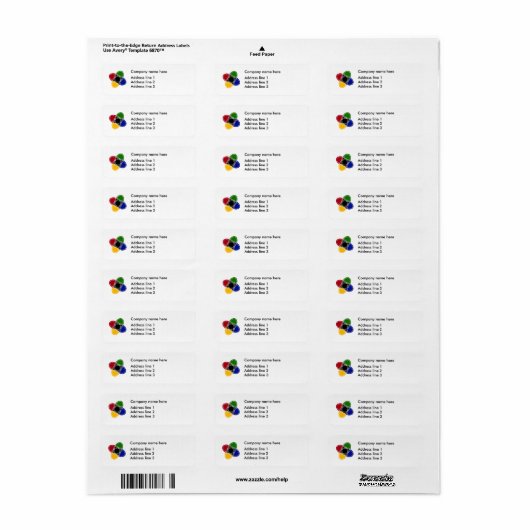 Business Modern Logo Adres Sjabloon Labels (Full Sheet)