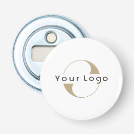 Business Modern Logo Clean Minimal Company White P Button Flesopener