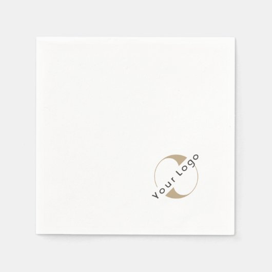 Business Modern Logo Clean Minimal Company White Servet (Voorkant)