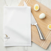 Business Modern Logo Clean Minimal Company White Theedoek (Quarter Fold)