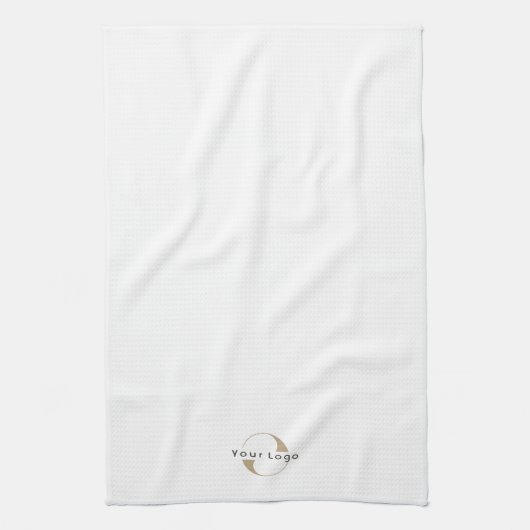 Business Modern Logo Clean Minimal Company White Theedoek (Verticaal)