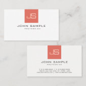 Business Modern Monogram Elegant Sjabloon Visitekaartje (Voorkant / Achterkant)