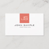 Business Modern Monogram Elegant Sjabloon Visitekaartje (Voorkant)