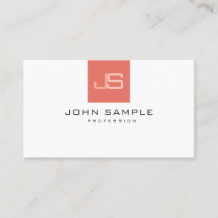 Business Modern Monogram Elegant Sjabloon Visitekaartje