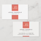 Business Modern Monogrammed Elegant Sjabloon Visitekaartje (Voorkant / Achterkant)