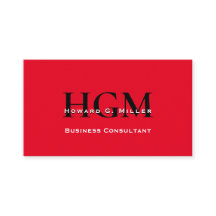 Business Modern Red Monogram Logo