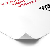 Business Moderne Logo Social Media QR-code Poster (Hoek)