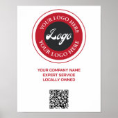 Business Moderne Logo Social Media QR-code Poster (Voorkant)