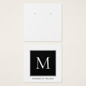 Business Monogram Earning Display Card Vierkante Visitekaartjes (Voorkant /achterkant)